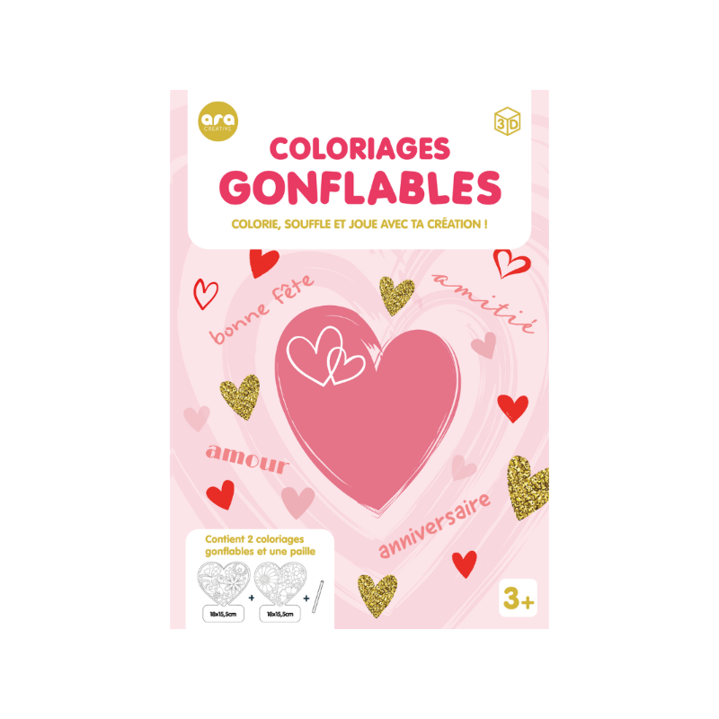 Coloriages gonflables - Coeurs