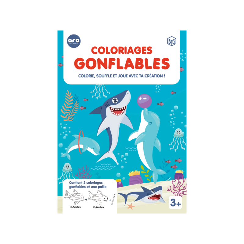 Coloriages gonflables - Dauphin-Requin