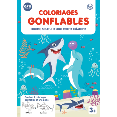 Coloriages gonflables - Dauphin-Requin