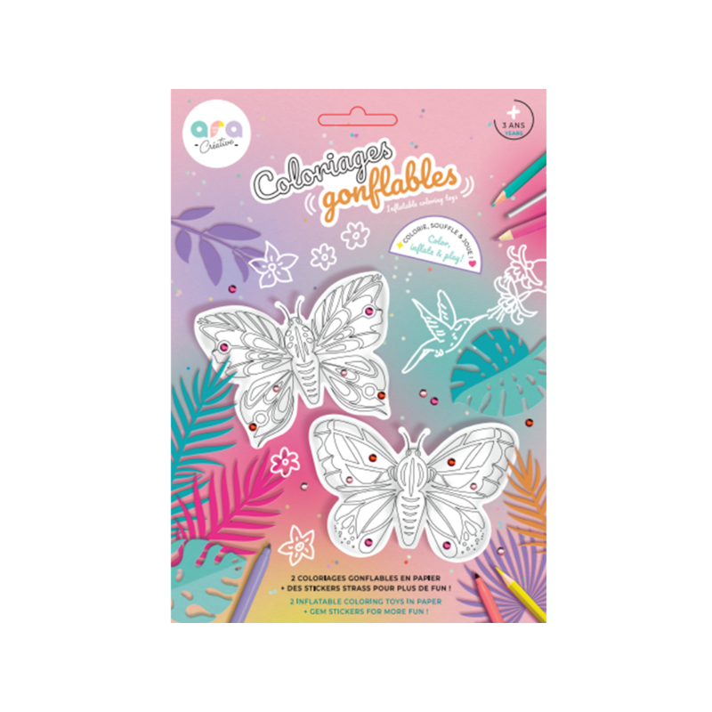 Coloriages gonflables - Papillons