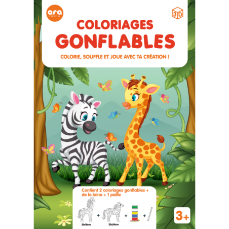 Coloriages gonflables - Zèbre -Girafe