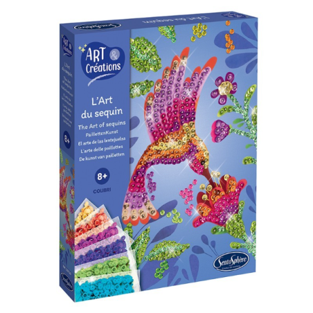 L'art du sequin : Colibri