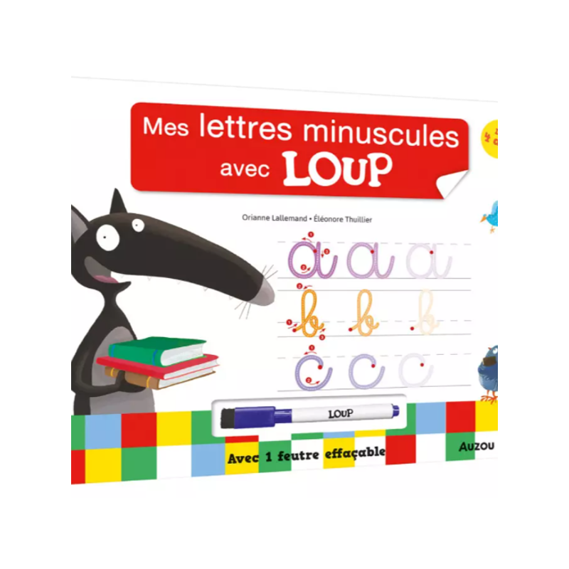 Livre ardoise : Les lettres minuscules avec Loup