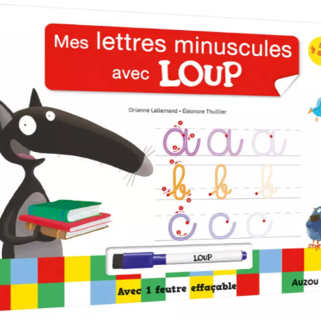 Livre ardoise : Les lettres minuscules avec Loup