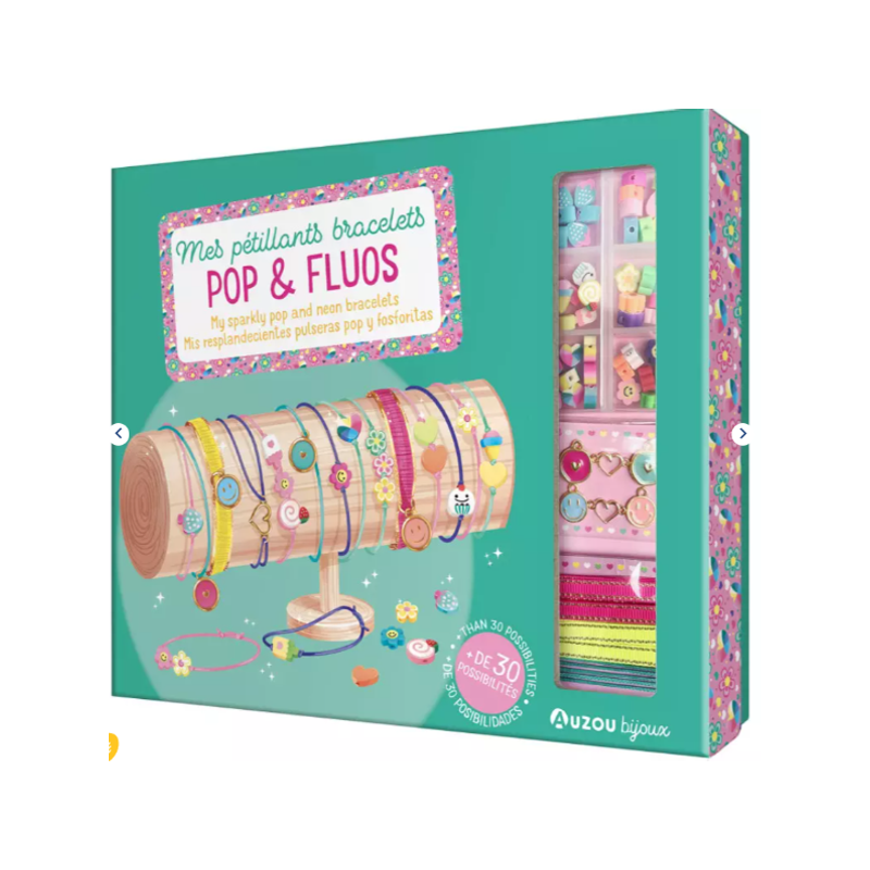 Ma boîte à bijoux : Mes pétillants bracelets Pop et fluos