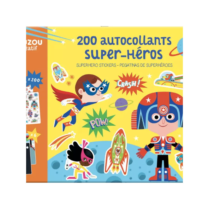 Ma pochette d'artiste : 200 autocollants Super Héros