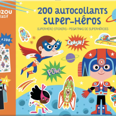 Ma pochette d'artiste : 200 autocollants Super Héros