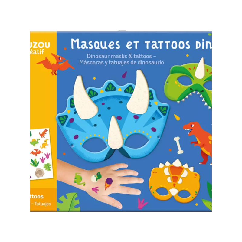 Ma pochette d'artiste : Masques et tatoos Dino