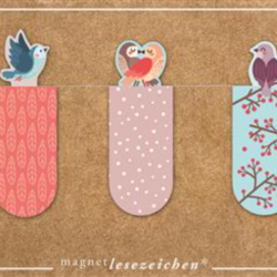 Marque page aimanté : Oiseaux