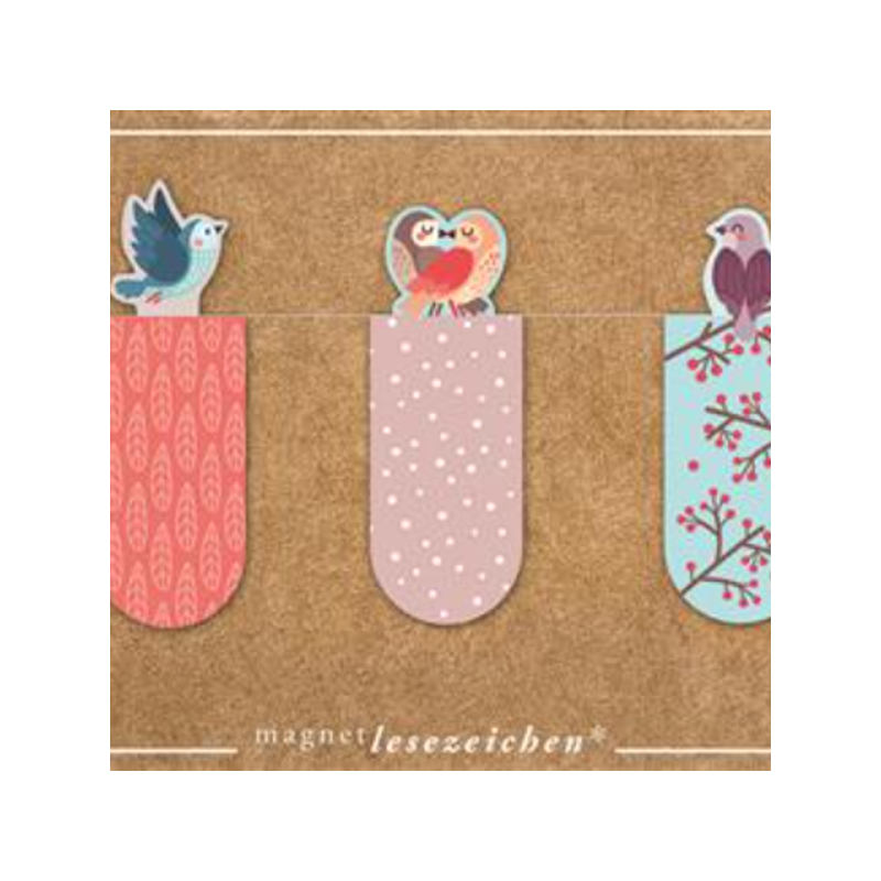 Marque page aimanté : Oiseaux