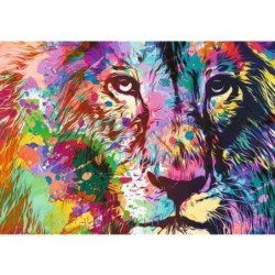 Puzzle - Lion coloré