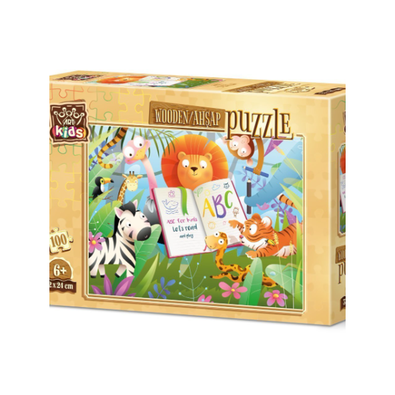 Puzzle 100 pcs - en Bois - Ecole de la Forêt