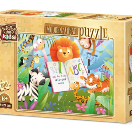 Puzzle 100 pcs - en Bois - Ecole de la Forêt